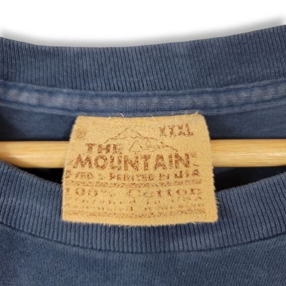 Vintage Y2K 2002 The Mountain Native American Man Blue Tie Dye T-Shirt Size XXXL - Picture 11 of 13